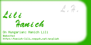 lili hanich business card